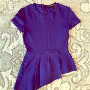 BCBG sapphire blue asymmetrical top